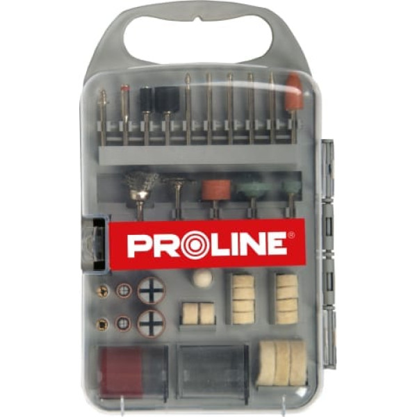 Proline 93171 Mini slīpmašīnas piederumu komplekts, 71 gab., plastmasas kaste