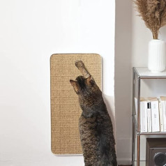 LucyBalu Cat scratching Furniture I Maināms sizala skrāpēšanas dēlis ar metāla rāmi I Scratch Pad 60 x 30 cm I balts un antracīts