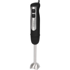 Clatronic SM 3739 Hand Blender with Ergonomic Handle, Powerful 800 Watt Motor, Removable Stainless Steel Mixing Rod, Hanging Eyelet, Silver/Black