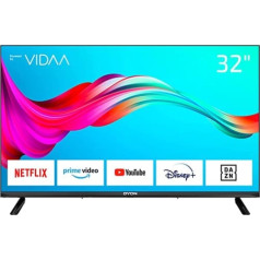 DYON Smart 32 VX 80 cm (32 collu) televizors (HD Smart TV, HD trīskāršais uztvērējs (DVB-C/-S2/-T2), App Store, Prime Video, Netflix, YouTube, DAZN, Disney+) [2022. gada modelis