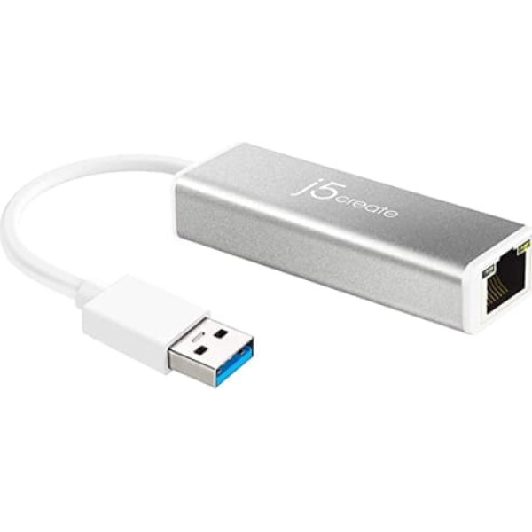 j5izveidojiet USB 3.0 uz Gigabit Ethernet adapteri — 10/100/1000 Ethernet RJ45 LAN tīkla adapteris operētājsistēmai Mac, Windows 11/10/8.1/7, Chrome OS (JUE130)