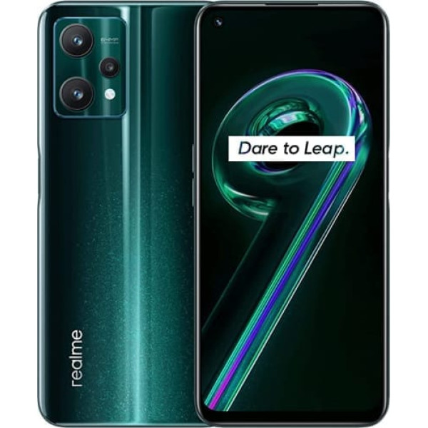 realme 9 Pro+ 5G viedtālrunis bez līguma, Sony IMX766 vadošā kamera, MediaTek Dimensity 920 5G procesors, 60 W SuperDart uzlāde, 90 Hz Super AMOLED displejs, Dual Sim, NFC, 6 + 1 28 GB. Aurora Green