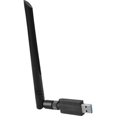 EasyULT WLAN Stick, USB 3.0 WiFi adapteris 1200Mbps WiFi Dongle High Speed 802.11ac 5dBi Dual Band 2.4/5GHz bezvadu tīkla adapteris Antenas WiFi uztvērējs operētājsistēmai Windows/Mac OS/Linux/Galddators/PC/klēpjdators