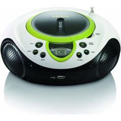 Lenco SCD-38 CD Boombox ar MP3/USB atskaņošanu un FM radio - zaļš
