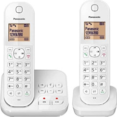 Panasonic KX-TGC 422 GW, bezvadu tālrunis ar automātisko atbildētāju un papildu komplektu, balts