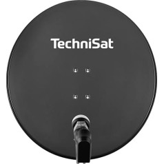 TechniSat SATMAN 850 PLUS - satelītantena 4 dalībniekiem (85 cm satelītantena ar masta kronšteinu un 40mm universālo Quattro slēdzi LNB) pelēka