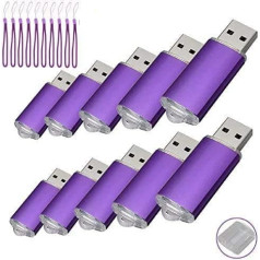 10 USB atmiņas kartes, USB 2.0 atmiņas kartes, violets 512 MB