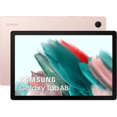 Samsung Galaxy Tab A8, Android planšetdators, LTE, 7040 mAh akumulators, 10,5 collu TFT displejs, četri skaļruņi, 32 GB/3 GB RAM, planšetdators rozā krāsā