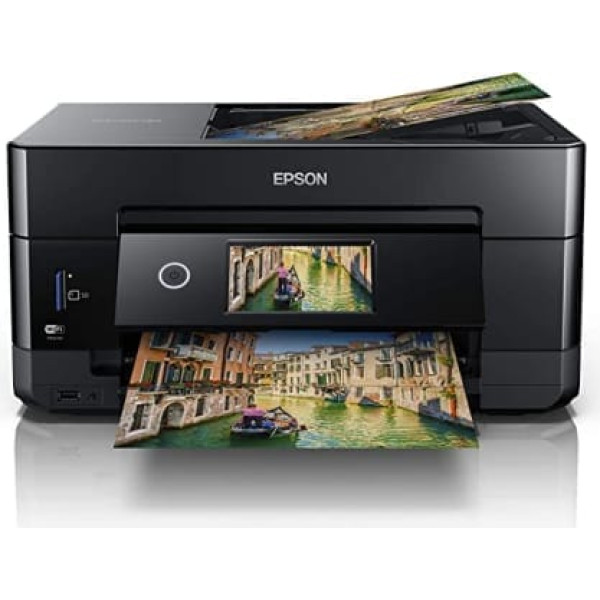 Epson Expression Premium XP-7100 3 vienā daudzfunkciju printeris (skeneris, kopētājs, WiFi, Ethernet, dupleksais, abpusējais ADF, 10,9 cm skārienekrāns, vienas kasetnes, 5 krāsas, A4) melns