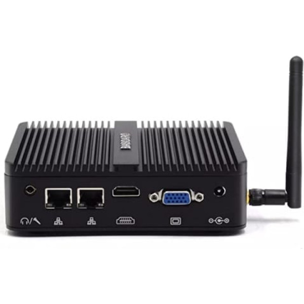 BASOARO mini galddators, rūpnieciskais dators, Celeron J4125, 8G RAM 128G SSD, Gigabit Ethernet, HD/VGA, 2 x RS232 COM ports, divjoslu WiFi, BT, metāla korpuss