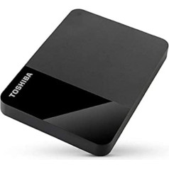 Toshiba 1 TB Canvio Ready — pārnēsājams ārējais cietais disks ar SuperSpeed USB 3.2 Gen 1, saderīgs ar Microsoft Windows 7, 8 un 10, melns (HDTB410EK3AA)