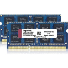 DDR3 / DDR3L 16GB komplekts (8GBx2) Klēpjdatora RAM 1600MHz PC3-12800 / PC3L-12800 SODIMM Non-ECC Nebuferēts 1.35V / 1.5V 2Rx8 Dual Rank 240 Pin CL11 PC modules Memory Upgrad. Atmiņas komplekts (zils)