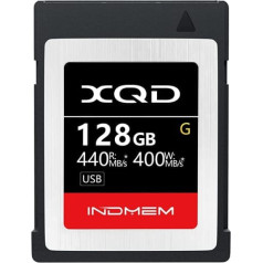 INDMEM 128GB XQD karte 5X izturīga MLC XQD zibatmiņas karte liela ātruma G sērija (lasīšanas ātrums 440MB/s un rakstīšanas ātrums 400MB/s)