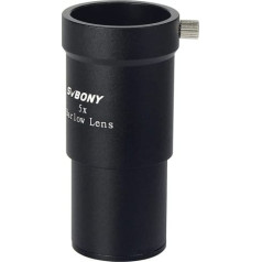 Svbony Barlow Lens 1.25 Inch 5X Barlow Fully Multi Coated Metal Telescopic Accessories for Moon Observation and Astro Photography