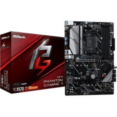 Asrock Mātesplate x570 fantom spēļu 4 am4 4ddr4 hdmi / dp m.2 atx