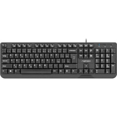 Natec Tastatūra trout slim usb b/w 1,8m melna