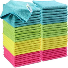 AIDEA Microfibre Cloths Microfibre Cloths Pack of 50 Microfibre Cleaning Cloths Kitchen Cleaning Cloths Tea Towels for Home, Car, Motorcycle, Window, 30 x 30 cm