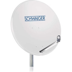 SCHWAIGER - 180 satellite dish, satellite antenna with LNB support arm and pole holder, satellite dish made of aluminium, 75 x 85 cm