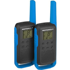 Motorola Talkabout T62 PMR radioaparāti (2 komplekts, PMR446, 16 kanāli un 121 kods, diapazons 8 km)