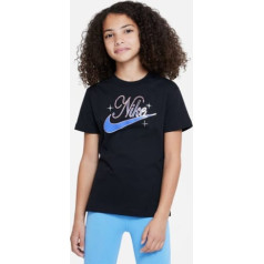 T-krekls Nike Sportswear Jr meitenēm DX1717 010 / melns / M (137-147)