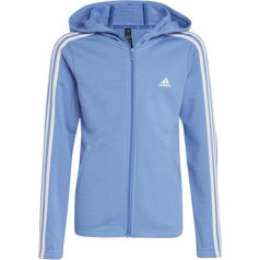 Džemperis Adidas 3 Stripes Full-Zip Hoodie meitenēm IC3636 / zils / 164 cm