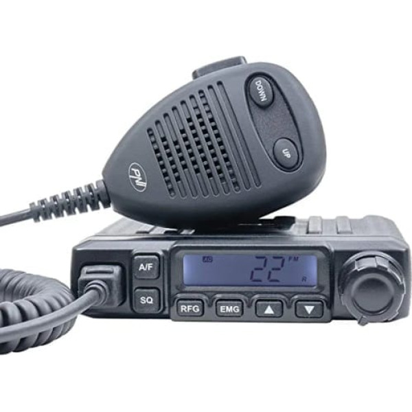 Iekļauts PNI Escort HP 6500 CB radio vairāku standartu 4 W AM-FM 12 V ASQ RF pastiprinājuma cigarešu piesmēķētāja spraudnis