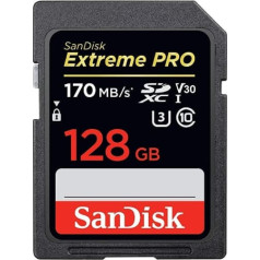 SanDisk Extreme PRO 128GB SDXC Memory Card up to 170MB/s, UHS-1, Class 10, U3, V30