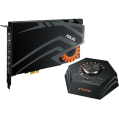 Asus Strix Raid DLX Internal Gaming Sound Card (PCI-Express, Headphone Amplifier, 124db SNR, Audio Box)