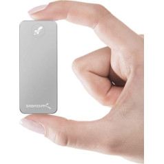 Sabrent Portable SSD 2TB, Festplatte extern NVMe, USB 3.2 Gen 2, 1000 MB/s Lesen, 1000 MB/s Schreiben, USB C Kabel enthalten, Externe M.2 SSD Aluminiumschale, Silber (SB-2TB-NANO)