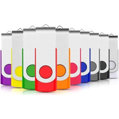10 x 4GB Multicolore-1 USB Flash Memory Stick Rotating
