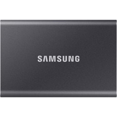 Samsung T7 pārnēsājamais SSD — 2 TB — USB 3.2 Gen.2 ārējais SSD, titāna pelēks (MU-PC2T0T/WW)