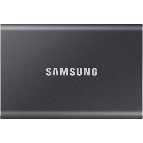 Samsung T7 pārnēsājamais SSD — 2 TB — USB 3.2 Gen.2 ārējais SSD, titāna pelēks (MU-PC2T0T/WW)