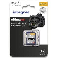 Integrēta 512 GB SD karte 4K Ultra HD video liela ātruma SDXC V30 UHS-I U3 Class 10 atmiņas karte līdz 100 MB/s, krāsa var atšķirties