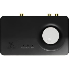 Asus Xonar U7 MKII 7.1 Soundkarte (mit Kopfhörerverstärker, 192kHu/24-bit HD Sound, 114dB SNR, dedizierte Lautstärkeregler)
