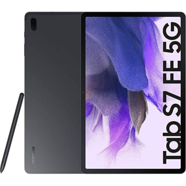 Samsung Tab S7 FE 5G AMOLED 12,4 collu skārienekrāns 64 GB Android 11 16 MP melns