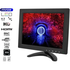 LCD monitors 10 collu LED VGA HDMI AV USB BNC 12V 230V ... (NVOX PC105VHB)