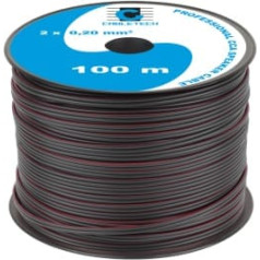 Cabletech CCA skaļruņu kabelis 0,20 mm melns