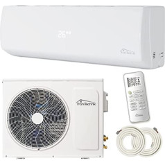 Tronitechnik® Dalvik 2 Klimaanlage Set Split ar WiFi/App Funktion Klimagerät - Kühlen A++/ Heizen A+ -9000 BTU/h, Kältemittel R32 Fernbedienung, Timerfunktion und Nacht-Modus Inkl. Montāžas materiāls