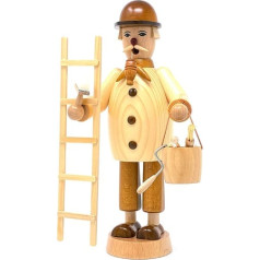 Friedbert Uhlig, Incense Smoker No. 035 Painter, 25 cm Tall, Made of Regional Wood, Real Handmade from the Ore Mountains in Christmas, Wood Art, Real Wood