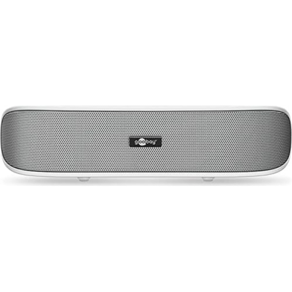 Cabstone SoundBar — stereo skaļrunis ar USB Plug 'n Play un AUX ieeju, balts