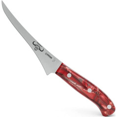 Giesser seit 1776 - Ražots Vācijā - Filetiermesser 17 cm Red Diamond, PremiumCut Filet No 1, Filiermesser, Acryl, rot, rostfrei, deutsches Grillmesser scharf, 1910 s 17 rd