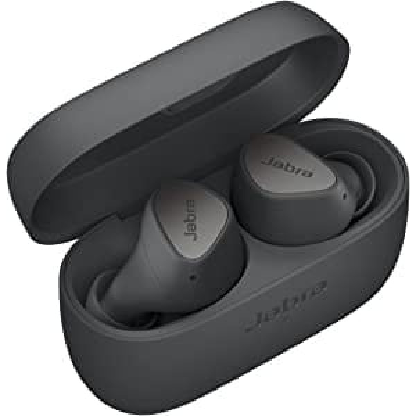 Jabra Elite 3 True bezvadu austiņas, trokšņus izolējošas Bluetooth austiņas ar 4 iebūvētiem mikrofoniem skaidriem zvaniem, jaudīgs bass, pielāgojama skaņa un mono režīms, tumši pelēks