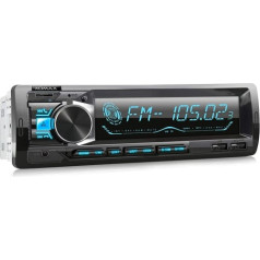 XOMAX XM-R279 automašīnas radio ar FM RDS Bluetooth brīvroku komplektu USB SD MP3 AUX-IN 1 DIN