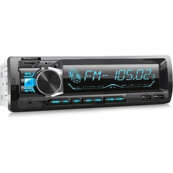 XOMAX XM-R279 automašīnas radio ar FM RDS Bluetooth brīvroku komplektu USB SD MP3 AUX-IN 1 DIN