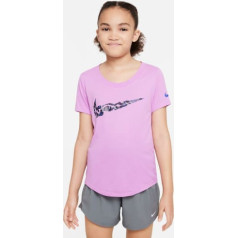 T-krekls Nike Dri-Fit meitenēm DZ3583 532 / violets / S (128-137cm)