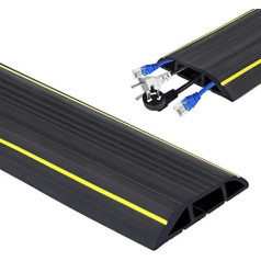 Grīdas kabeļu tilts, 3 m grīdas kabeļu kanāls, elastīga PVC grīdas kabeļu aizsardzība, grīdas kabeļu pārsegs birojam, darbnīcai, noliktavai, koncertam utt., kabeļu aizsardzība un paklupšanas risku novēršana