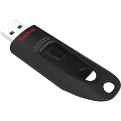 SanDisk Ultra USB 3.0 zibatmiņas disks 512 GB (SecureAccess programmatūra, paroles aizsardzība, pārsūtīšanas ātrums līdz 130 MB/s).