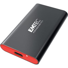 Emtec ECSSD128GX210 portatīvais SSD cietais disks — 3.2 Gen2 — X210 Elite Collection — 3D NAND — 128 GB — 128 GB — metāla korpuss