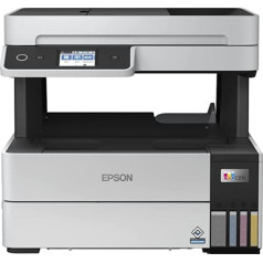 Epson EcoTank ET-5150 3-in-1 tintes daudzfunkcionāla ierīce (kopētājs, skeneris, printeris, A4, ADF, duplekss, WiFi, Ethernet, displejs, USB 2.0), liela tintes tvertne, liela ietilpība, zemas lapas izmaksas, pelēks