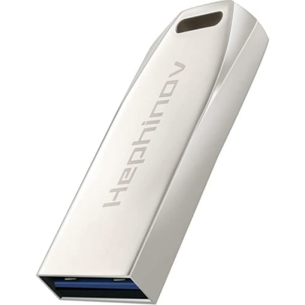 Hephinov USB zibatmiņa, 128 GB USB 2.0 zibatmiņas disks, Plug and Play Memory Stick ar metāla pārklājumu, Memory Stick personālajam datoram, planšetdators, televizors, automašīna